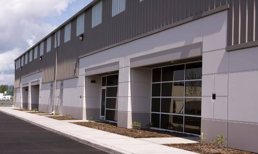 Commercial property exterior illustrating details confirmed through an ALTA land title survey